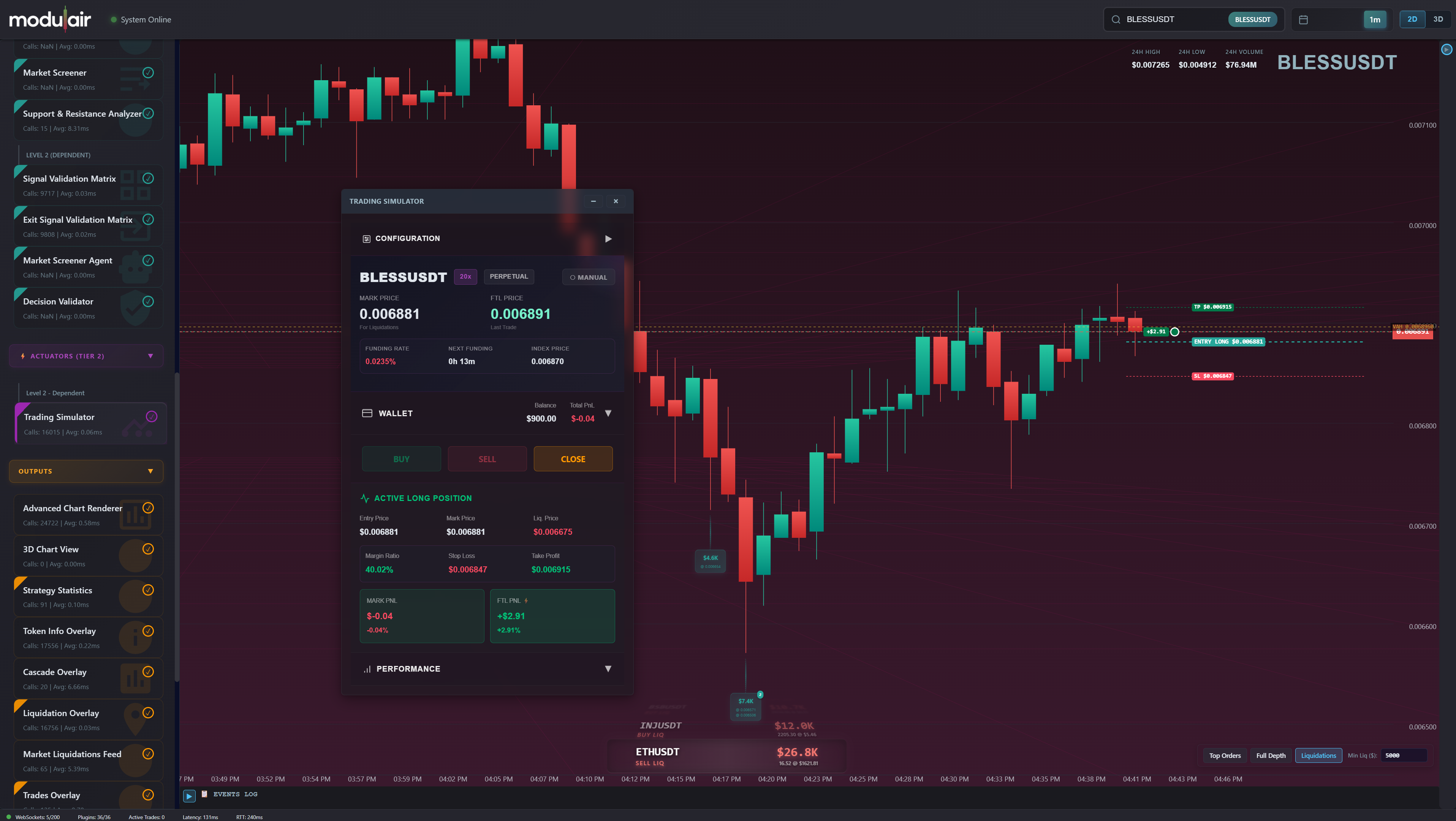 Trading simulator mirror interface